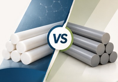 Industrial plastic rods made from polypropylene and PVC materials