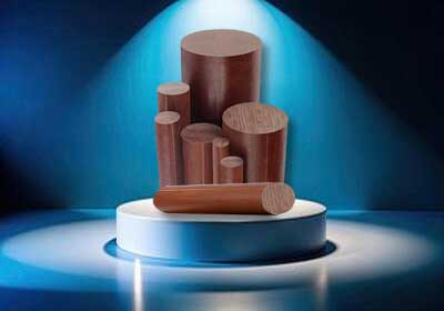 Selection of plastic rods including Tufnol, polyurethane, and other engineering plastics
